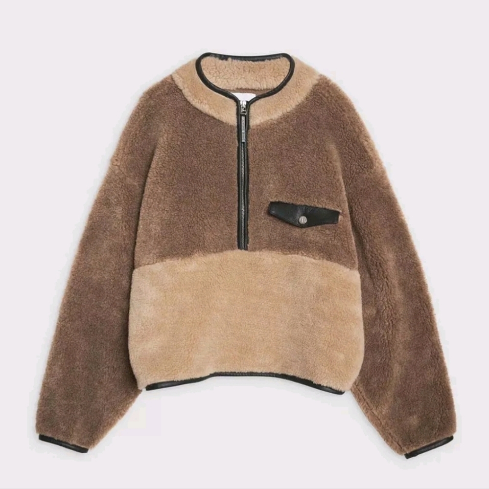 Anine Bing Royce Pullover - Brown And Camel XS MRSP $365